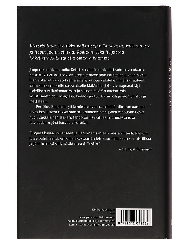 Henkilääkäri - Enquist, Per Olov - Historiakirjat - 10105396429 - 1