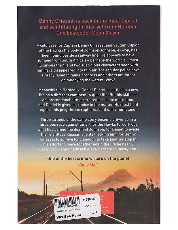 The Last Hunt : A Benny Griessel Novel - Deon Meyer - Jännitys ja dekkarit - 10105396510 - 1