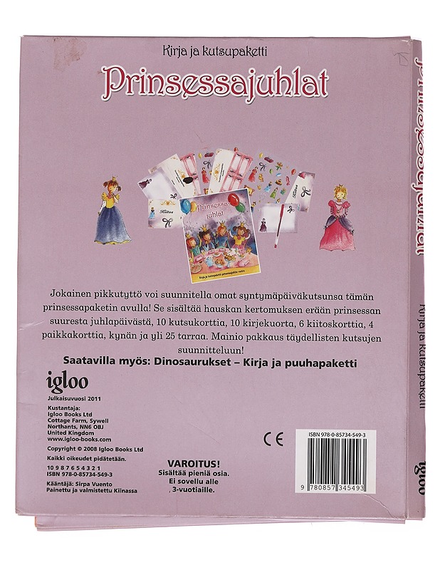 Prinsessajuhlat : kirja ja kutsupaketti - Vuento, Sirpa - Lastenkirjat - 10105396570 - 1