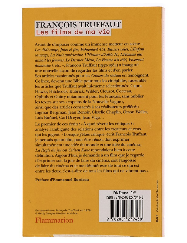 Les films de ma vie - Francois Truffaut  - Musiikki- ja elokuvakirjat - 10105396573 - 1
