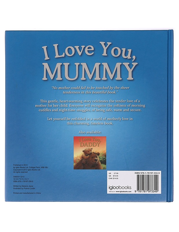 I Love You, Mummy - Melanie Joyce - Lastenkirjat - 10105396589 - 1