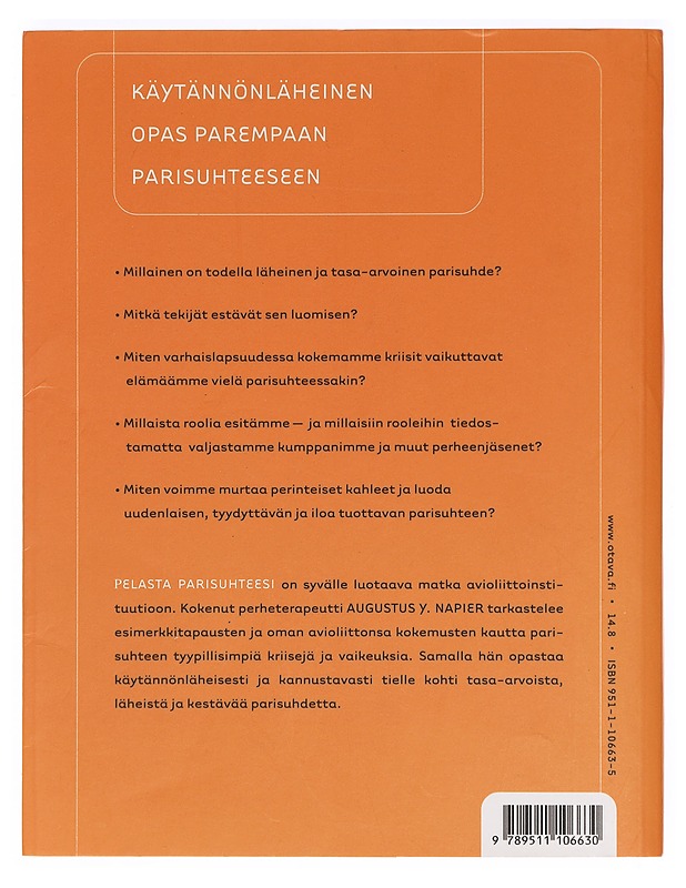 Pelasta parisuhteesi - Napier, Augustus Y. - Tietokirjat ja oppaat - 10105396706 - 1