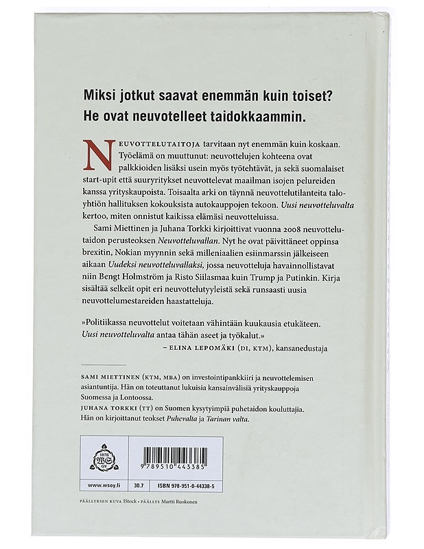Uusi neuvotteluvalta : saat minkä neuvottelet, et mitä ansaitset - Miettinen, Sami - Tietokirjat ja oppaat - 10105396733 - 1