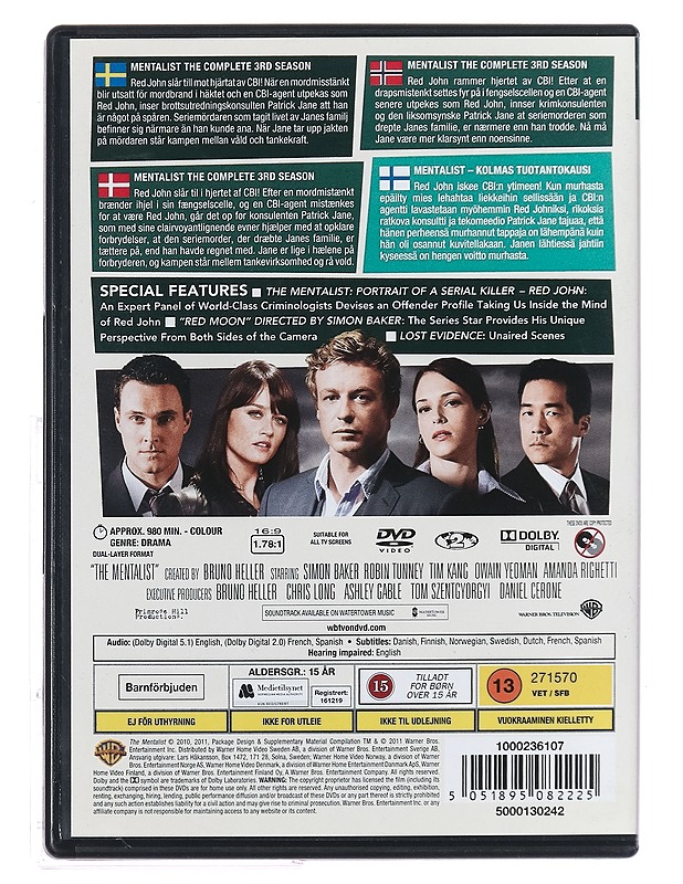 The Mentalist: The third season - DVD - DVD-elokuvat - 10105396829 - 1