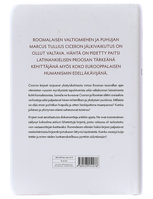 Kirjeitä : vuodet valtiomiehenä - Cicero, Marcus Tullius - Elämäkerrat ja muistelmat - 10105396831 - 1