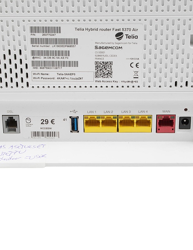 SAGEMCOM Fast 5370 Air hybridi-reititin - Muu elektroniikka - 10105396899 - 2