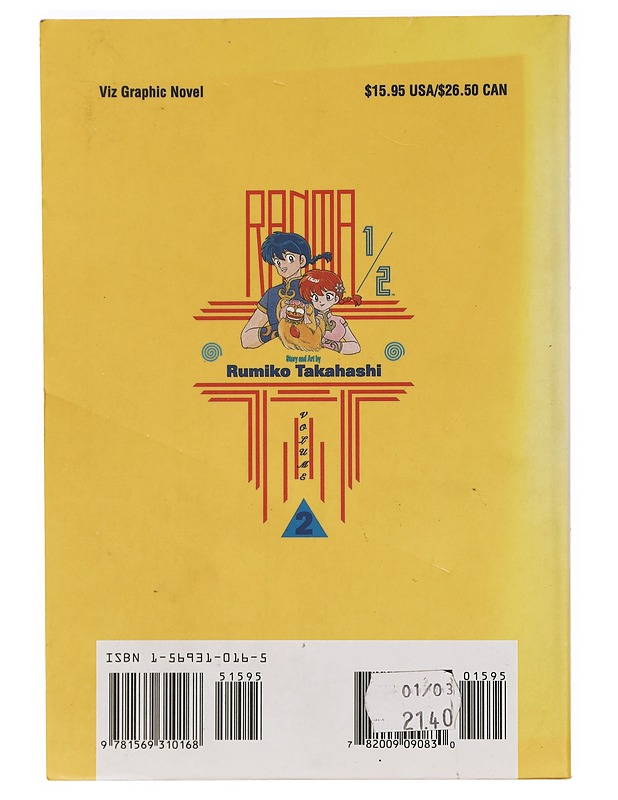 Ranma 1/2, Vol. 2 - Takahashi, Rumiko - Sarjakuvat - 10105396941 - 1