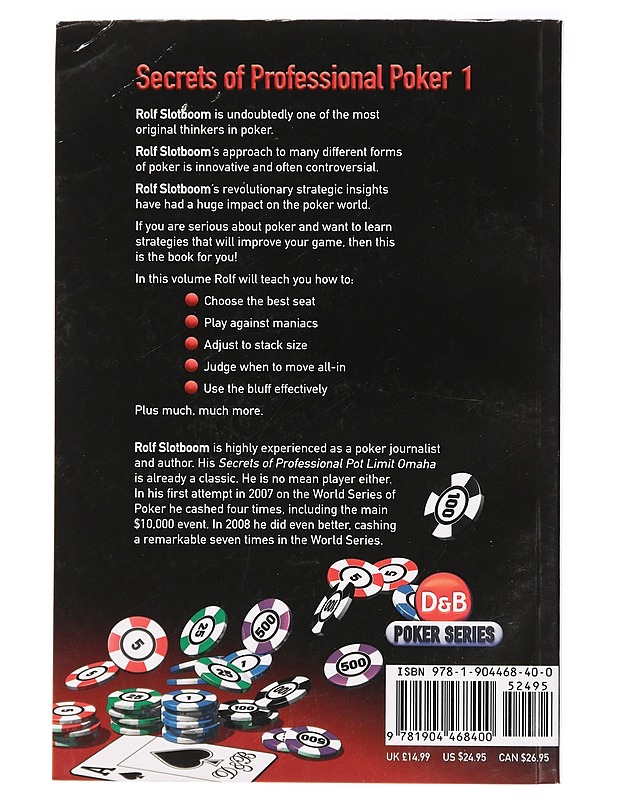 Secrets of professional poker 1 - Rolf Slotboom - Tietokirjat ja oppaat - 10105396990 - 1