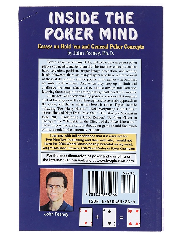 Inside the poker mind - John Feeney - Tietokirjat ja oppaat - 10105397049 - 1