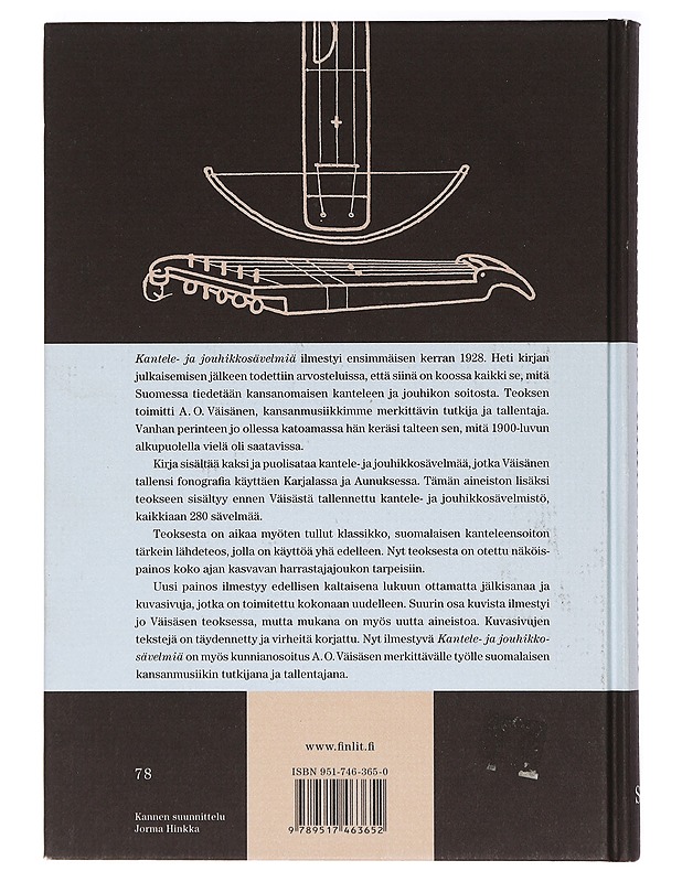 Kantele- ja jouhikkosävelmiä - Väisänen, A. O. - Historiakirjat - 10105397079 - 1