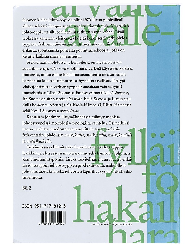 Frekventatiividerivaatio suomen murteissa - Pentti Suihkonen - Tietokirjat ja oppaat - 10105397093 - 1