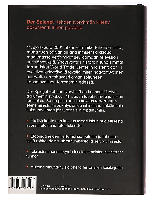 11. syyskuuta : dokumentti terrori-iskusta - Aust, Stefan - Tietokirjat ja oppaat - 10105397100 - 1