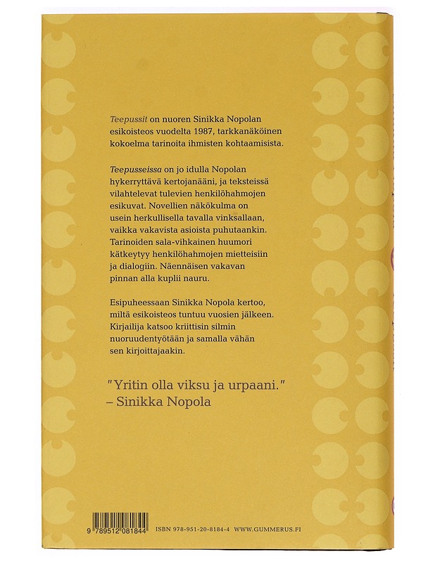 Teepussit - Sinikka Nopola - Romaanit ja novellit - 10105397118 - 1