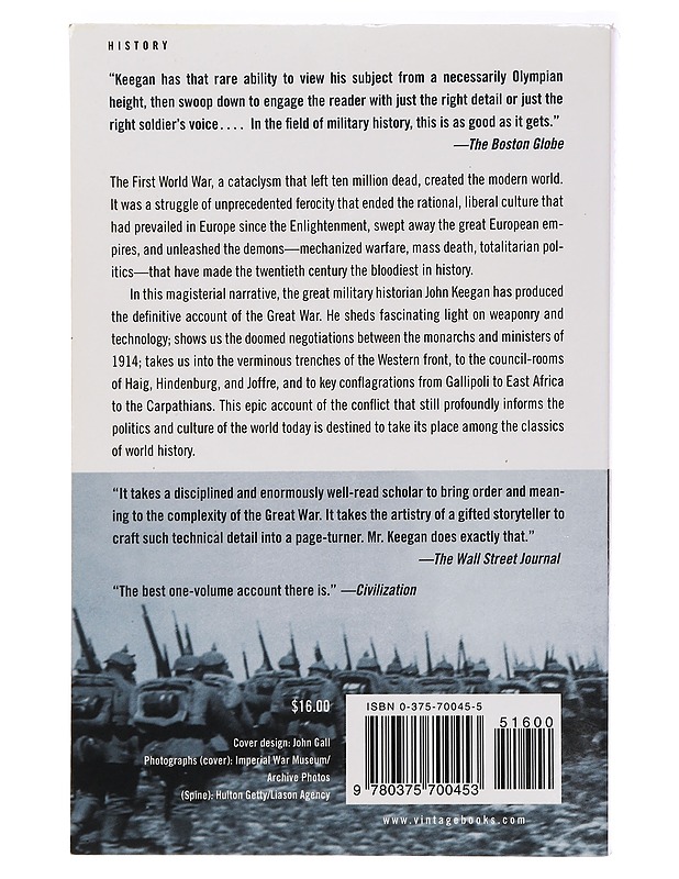 The First World War - John Keegan - Historiakirjat - 10105397174 - 1