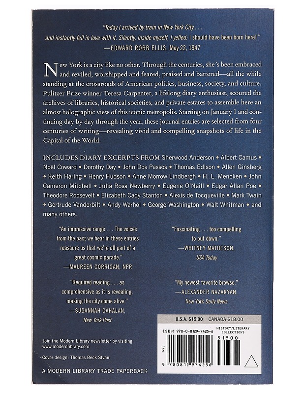 New York diaries - Teresa Carpenter - Elämäkerrat ja muistelmat - 10105397234 - 1