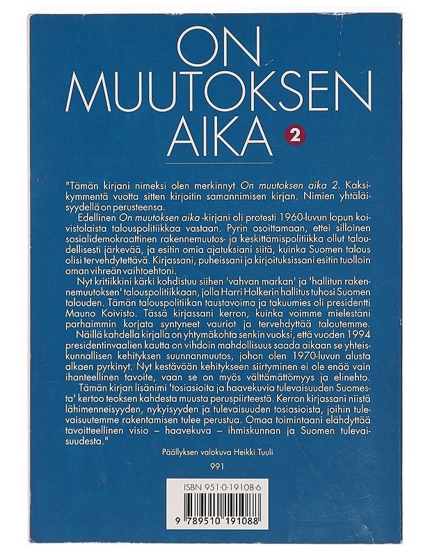 On muutoksen aika. 2 - Paavo Väyrynen - Elämäkerrat ja muistelmat - 10105397410 - 1