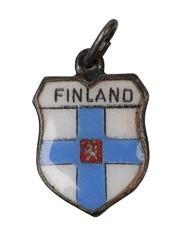Hopeinen riipus, Suomi vaakuna - Askartelu - 10105397513 - 0