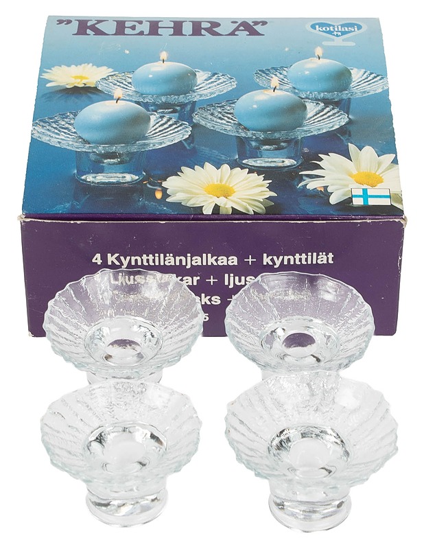 RIIHIMÄEN LASI Kehrä kynttilänjalka, 4 kpl - Designsuosikit - 10105397609 - 0