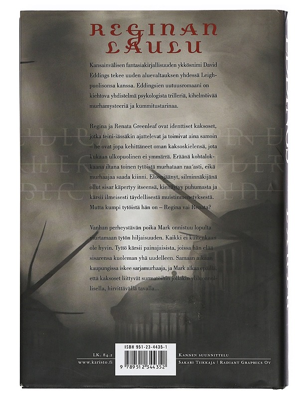 Reginan laulu - Eddings, David - Fantasia- ja scifi - 10105397665 - 1
