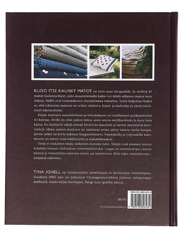 Kudo itse kauniit matot - Ignell, Tina - Tietokirjat ja oppaat - 10105397860 - 1