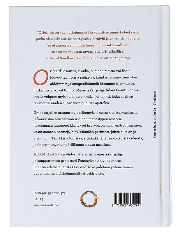 Originals : miten oman tiensä kulkijat muuttavat maailmaa - Grant, Adam - Tietokirjat ja oppaat - 10105397868 - 1