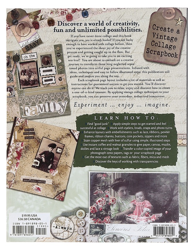 Vintage collage for scrapbooking - Haglund, Jill - Käsityökirjat - 10105397892 - 1