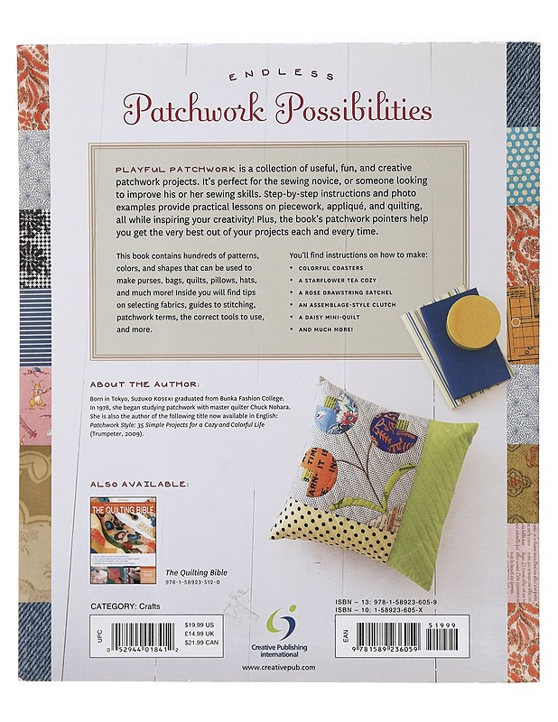 Playful Patchwork style : happy, colorful, and irresistible ideas and instruction for modern piecework, applique, and quilting - Suzuko Koseki - Tietokirjat ja oppaat - 10105397902 - 1