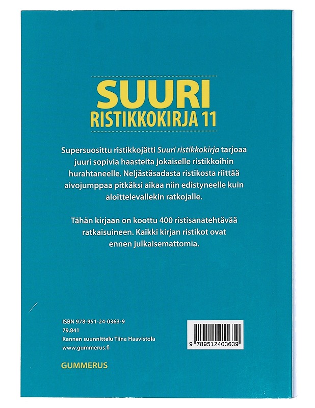 Suuri ristikkokirja 11 - Wirén, Veijo - Harrastekirjat - 10105398108 - 1