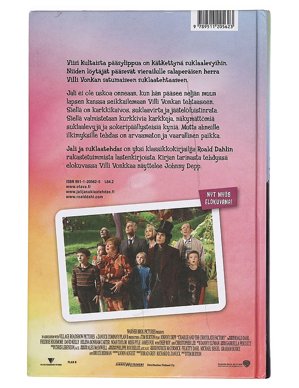 Jali ja suklaatehdas - Dahl, Roald - Lastenkirjat - 10105398117 - 1