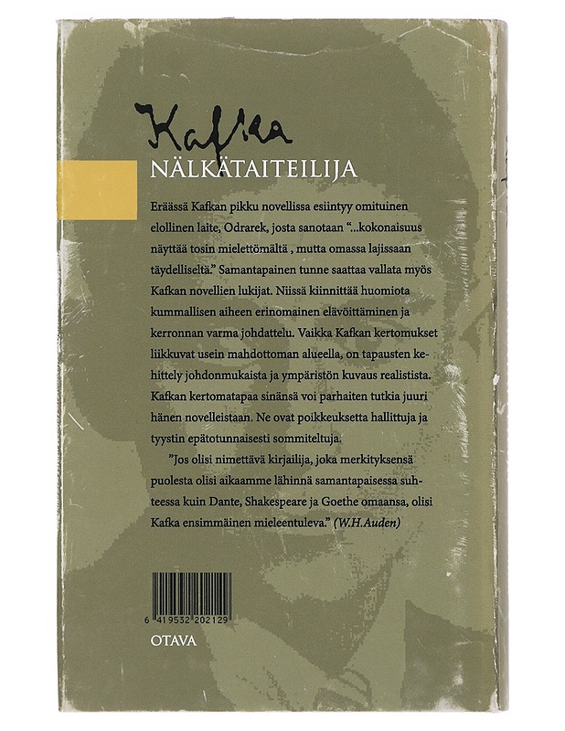 Nälkätaiteilija : novelleja - Kafka, Franz - Romaanit ja novellit - 10105398137 - 1