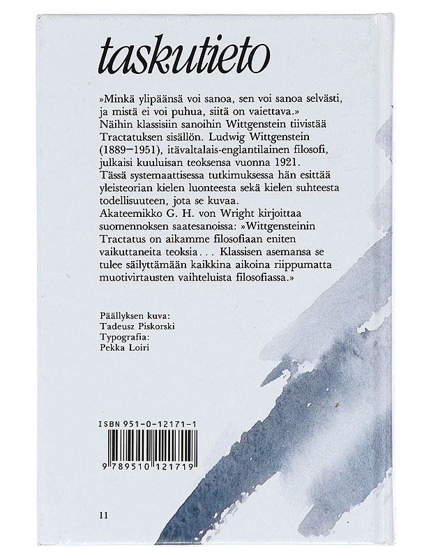 Tractatus logico-philosophicus eli loogis-filosofinen tutkielma - Wittgenstein, Ludwig - Tietokirjat ja oppaat - 10105398144 - 1