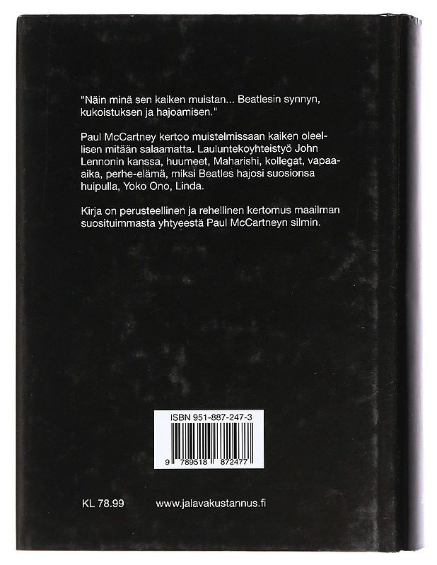 Eilinen - McCartney, Paul - Elämäkerrat ja muistelmat - 10105398184 - 1