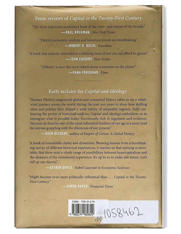 Capital and ideology - Piketty, Thomas - Tietokirjat ja oppaat - 10105398189 - 1