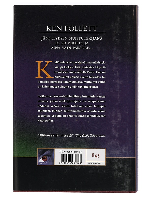 Eedenin vasara - Follett, Ken - Jännitys ja dekkarit - 10105398301 - 1