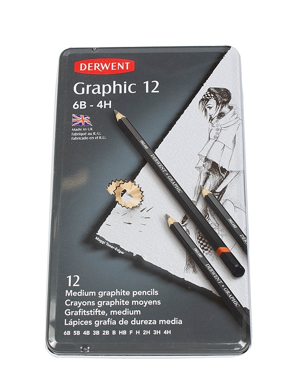 DERWENT Graphic Medium lyijykynät, 12 kpl - Askartelu - 10105398362 - 0