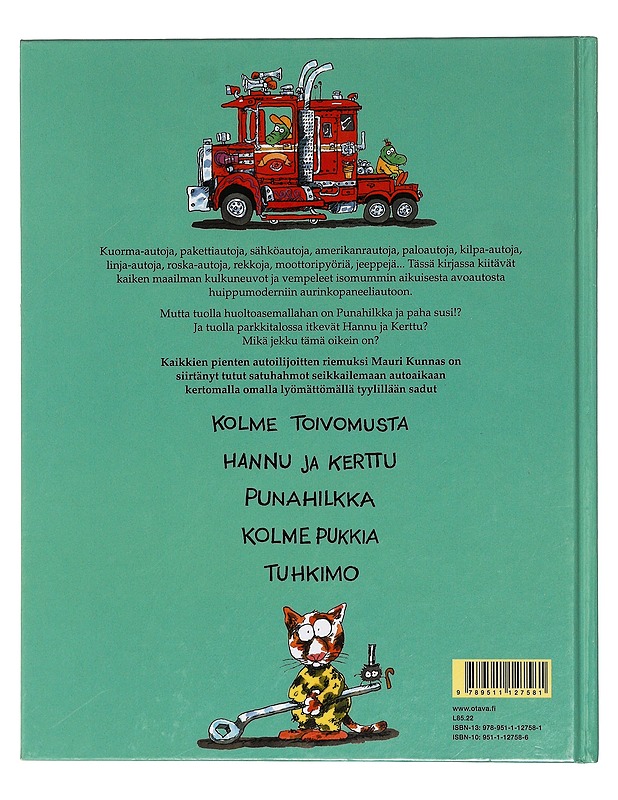 Hurjan hauska autokirja - Kunnas, Mauri - Lastenkirjat - 10105398384 - 1