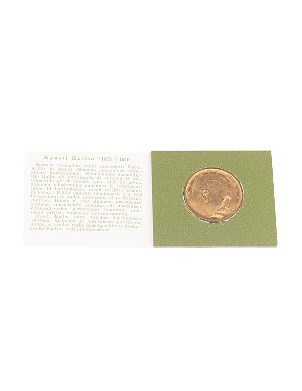 Säästöpankkiviikko 1963 Kyösti Kallio keräilykolikko - Koriste-esineet - 10105398404 - 0