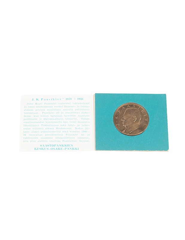 Säästöpankkiviikko 1966 J.K. Paasikivi keräilykolikko - Koriste-esineet - 10105398412 - 0