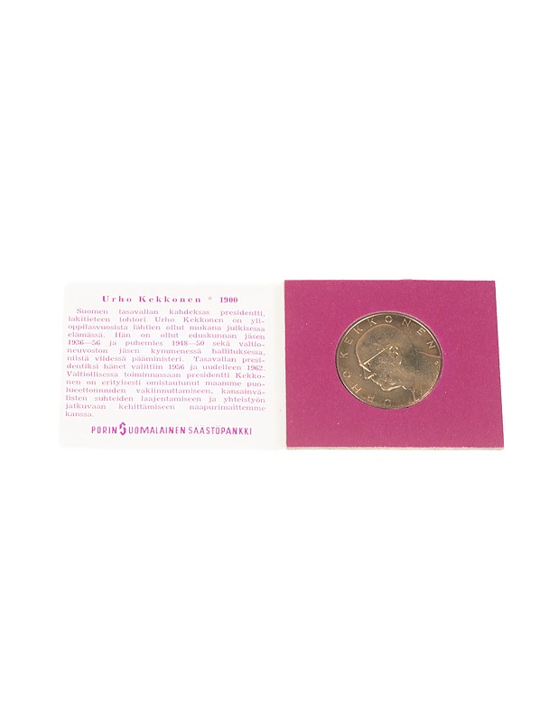 Säästöpankkiviikko 1967 Urho Kekkonen keräilykolikko - Koriste-esineet - 10105398428 - 0
