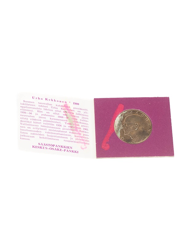 Säästöpankkiviikko 1967 Urho Kekkonen keräilykolikko - Koriste-esineet - 10105398437 - 0