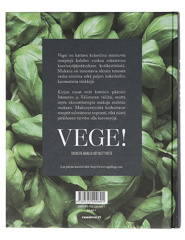 Vege! : tuoreita makuja kotikeittiöstä - Nieminen, Alex - Ruokakirjat - 10105398468 - 1