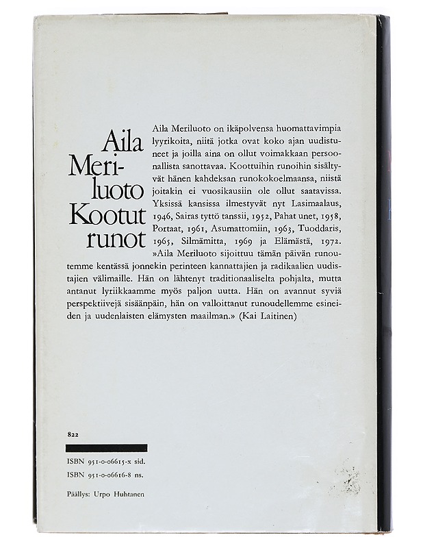 Kootut runot - Aila Meriluoto - Runot ja näytelmät - 10105398550 - 1