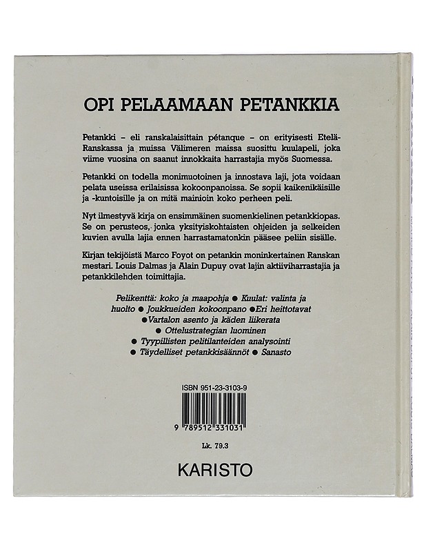 Petankki - Foyot, Marco - Kirja lahjaksi - 10105398549 - 1