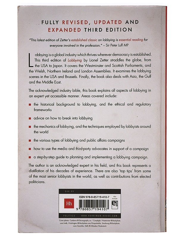 Lobbying: The Art of Political Persuasion - Zetter Lionel - Tietokirjat ja oppaat - 10105398672 - 1