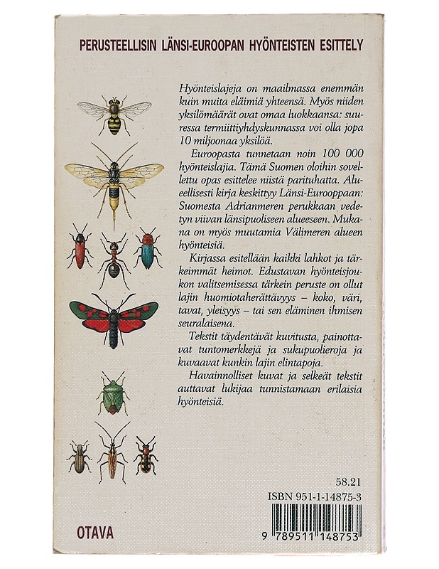 Euroopan hyönteisopas - Chinery, Michael - Harrastekirjat - 10105398716 - 1