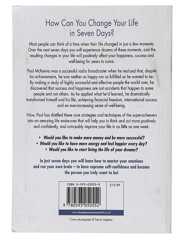 Change Your Life in 7 Days - Paul McKenna - Tietokirjat ja oppaat - 10105398737 - 1