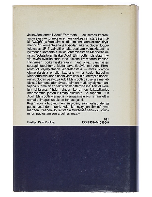 Adolf Ehrnrooth sodan ja rauhan näyttämöllä - Martti Sinerma - Elämäkerrat ja muistelmat - 10105398777 - 1