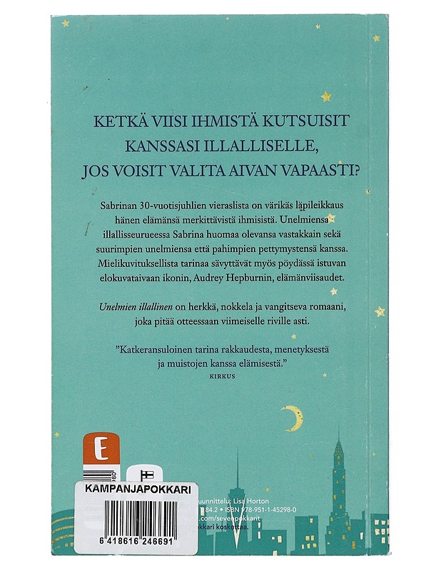 Unelmien illallinen - Serle, Rebecca - Romaanit ja novellit - 10105398954 - 1