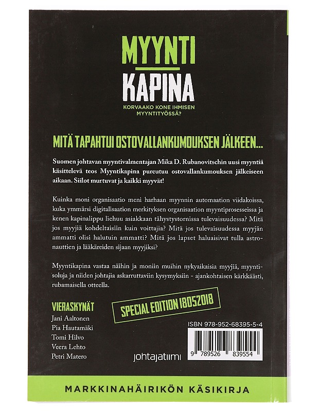Myyntikapina : korvaako kone ihmisen myyntityössä - Mika D. Rubanovitsch - Tietokirjat ja oppaat - 10105399185 - 1