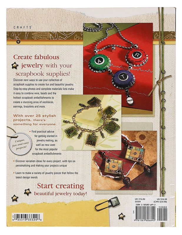 Making jewelry with scrapbook embellishments - Kristin Detrick - Käsityökirjat - 10105399249 - 1